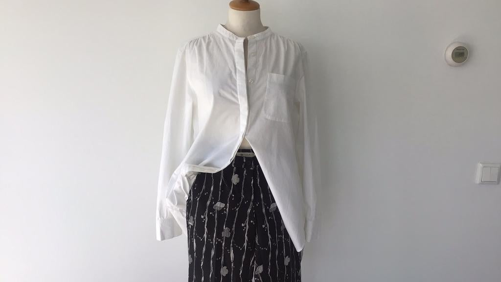 Witte lange ‘atoenen blouse van Lands End maat M, Kleding | Dames, Ophalen of Verzenden, Nieuw, Maat 38/40 (M), Wit