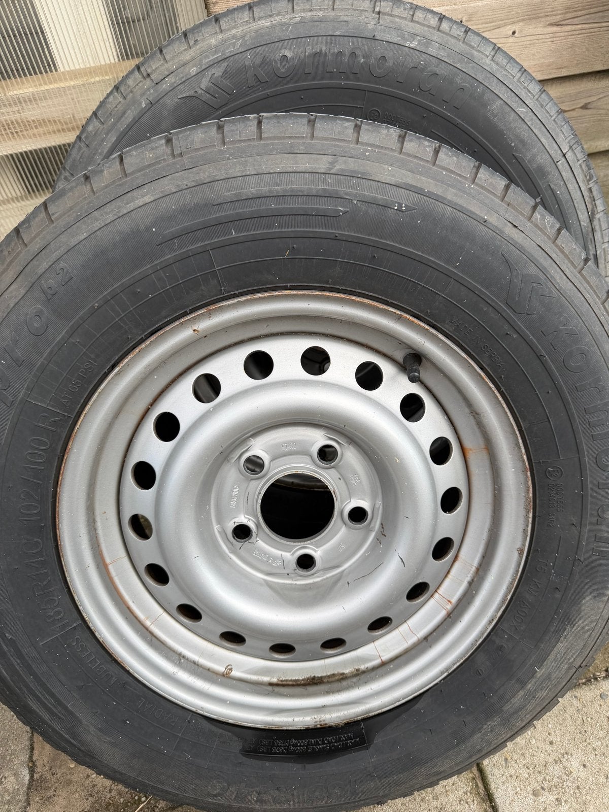 Kormoran 185R14C 102/100N banden op velg (2 stuks), Ophalen, 14 inch, Overige, Banden en Velgen