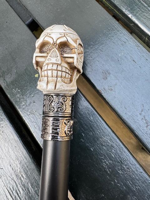 bijzondere wandelstok/flaneerstok, SKULL/SCHEDEL, Ophalen of Verzenden, Zo goed als nieuw