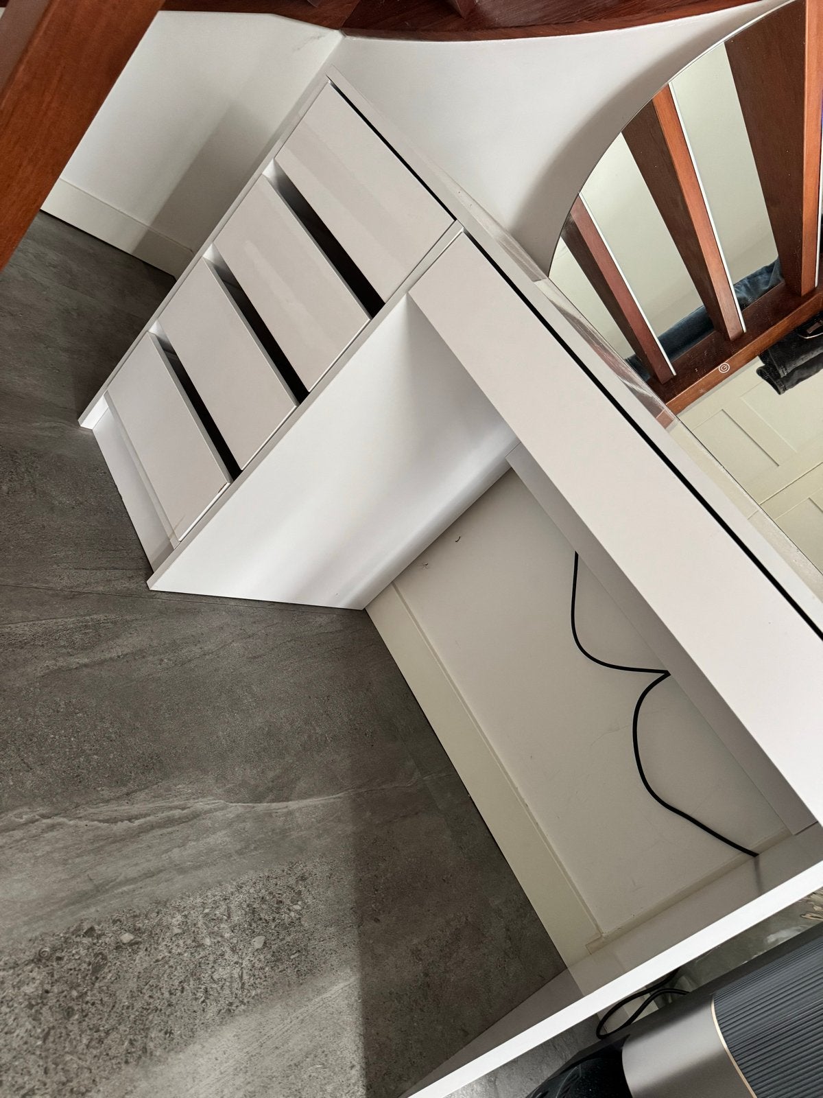 Witte Kaptafel/Bureau wit hoogglans - 120x75x50 cm, Ophalen, Gebruikt, 100 tot 150 cm, Minder dan 100 cm