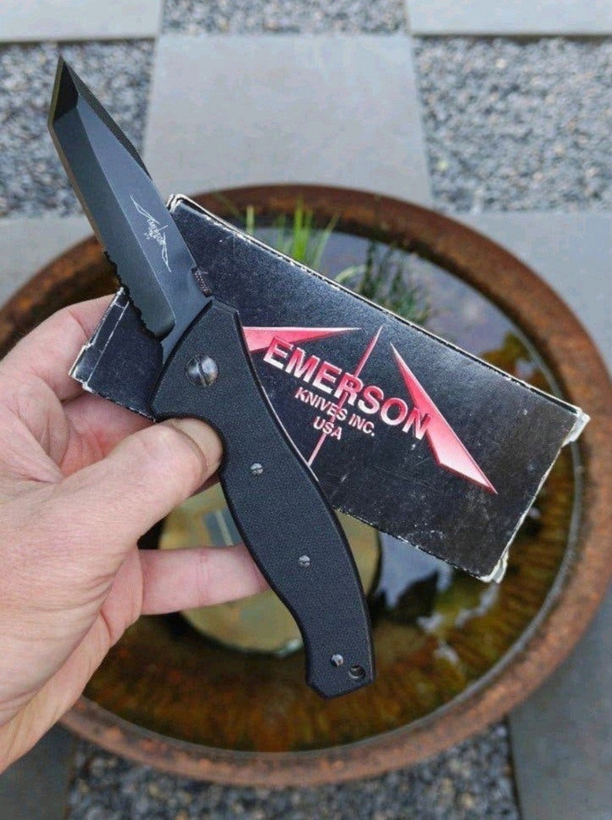 Emerson Knives Inc.USA SpecWar-B (Tanto) 1998 zakmes., Ophalen of Verzenden, Zo goed als nieuw