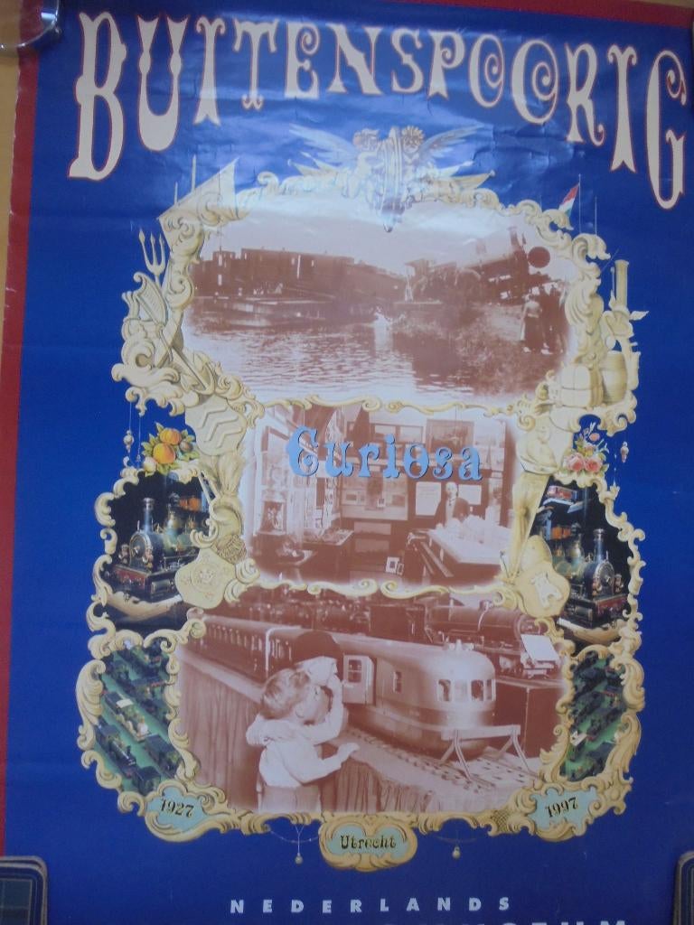 Poster Spoorwegmuseum 1997., Verzenden, Zo goed als nieuw, Trein, Kaart of Prent
