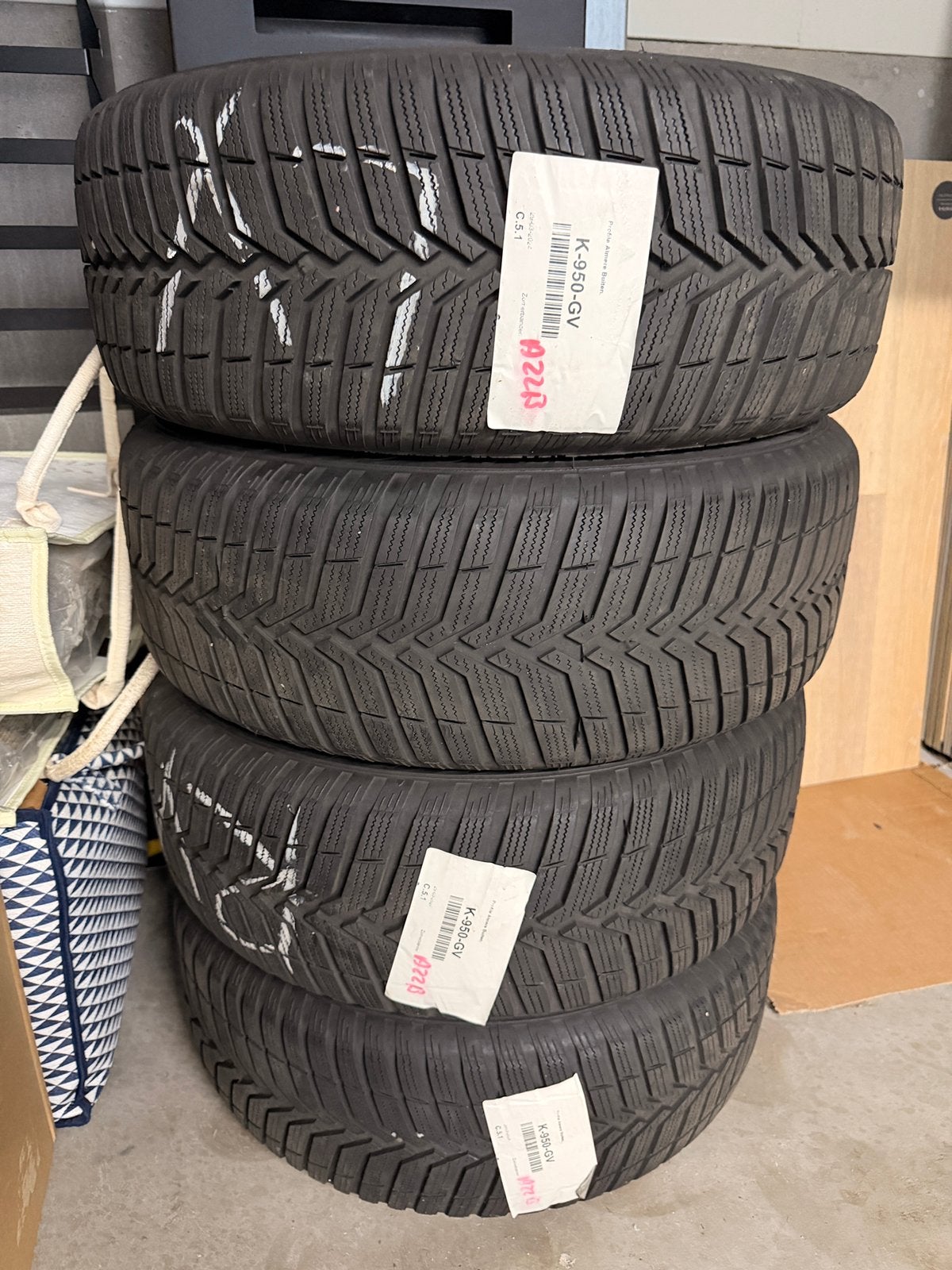 BMW 1 serie - winterbanden met velgen - 205/55 R16, Ophalen, Gebruikt, 16 inch, Banden en Velgen