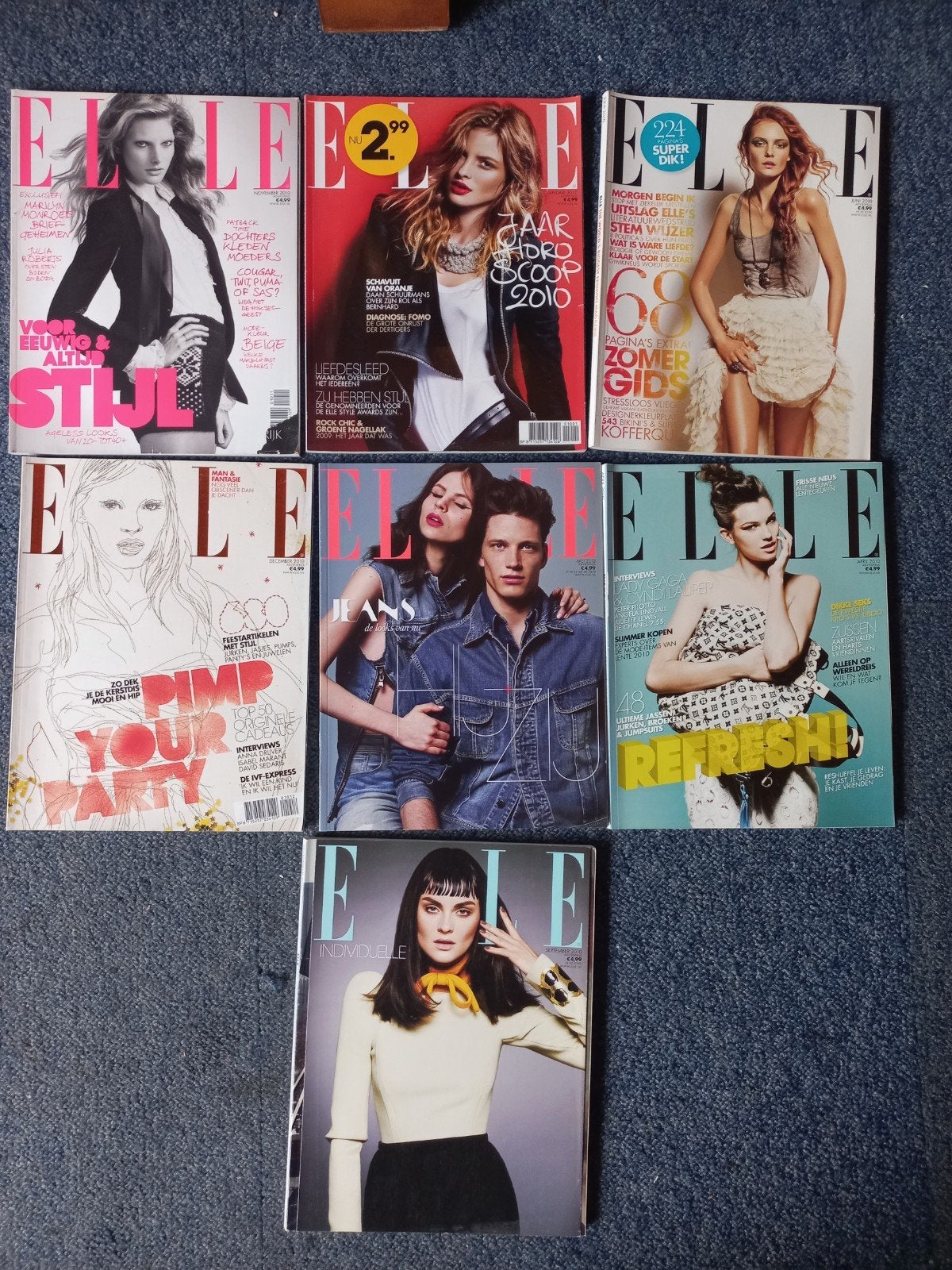 Elle 7 stuks 2010, Boeken, Tijdschriften en Kranten, Ophalen of Verzenden, Gelezen, Damesbladen