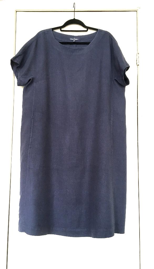 Grijsblauwe Linnen Jurk van Seasalt Cornwall, Blauw, Maat 46/48 (XL) of groter, Ophalen of Verzenden, Zo goed als nieuw