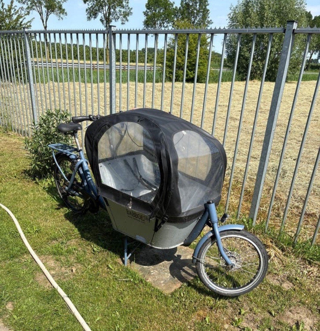 Elektrische Bakfiets Babboe Mountain City + Huif 30km+-, Fietsen en Brommers, Fietsen | Bakfietsen, Overige merken, 4 kinderen of meer