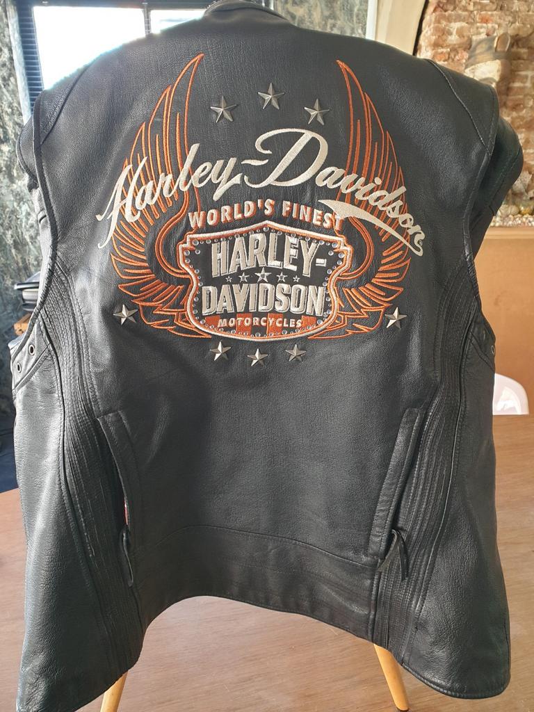 Origineel lederen H.D. motorjas Dames, maat xl, Ophalen of Verzenden, Tweedehands, Jas | leer