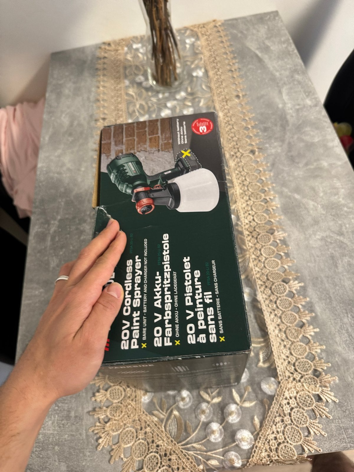 Verfspuit Parkside 20V Accu, Doe-het-zelf en Verbouw, Schildersmaterialen, Ophalen, Nieuw, Verfspuit of Verfpomp