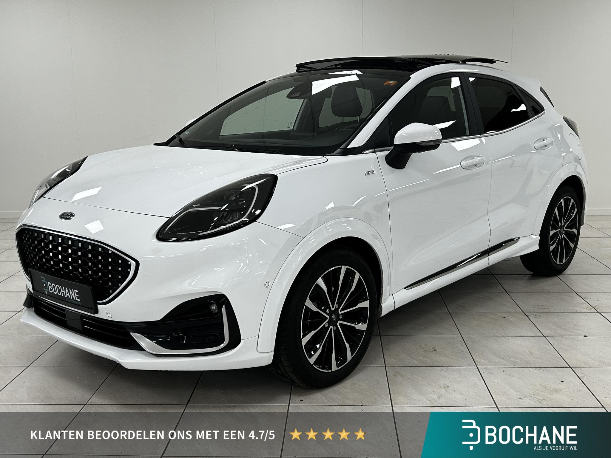 Ford Puma 1.0 EcoBoost 155 Hybrid ST-Line Vignale | PANO | T, Met garantie (alle), Wit, Bedrijf, 155 pk
