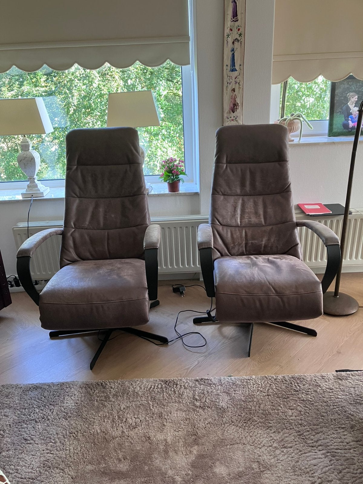 Prominent fauteuil sta op C-100, Ophalen, 75 tot 100 cm, Zo goed als nieuw, Stof