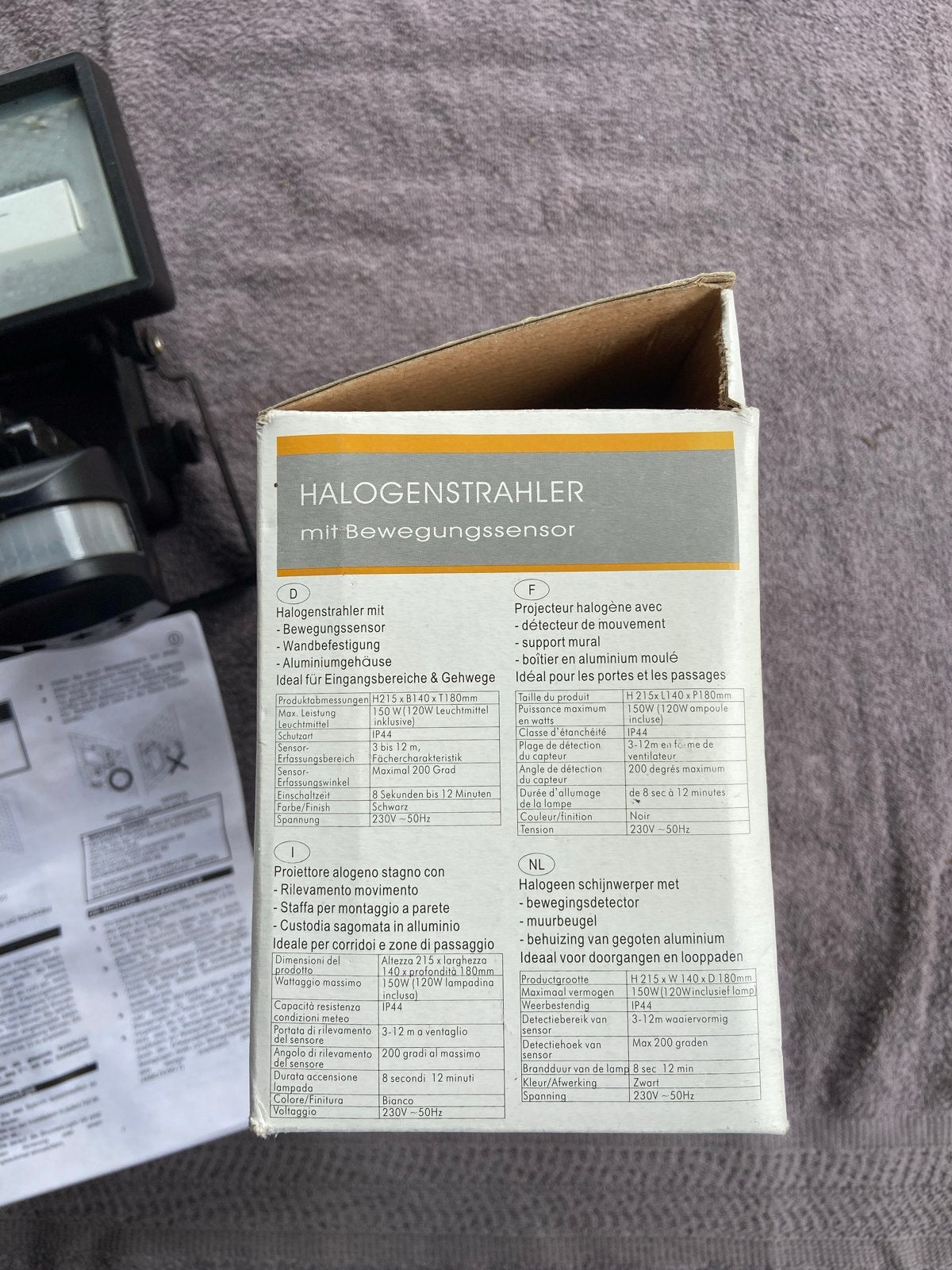 Halogeenstraler met bewegingssensor - Nieuw in doos, Ophalen, Nieuw, Overige typen