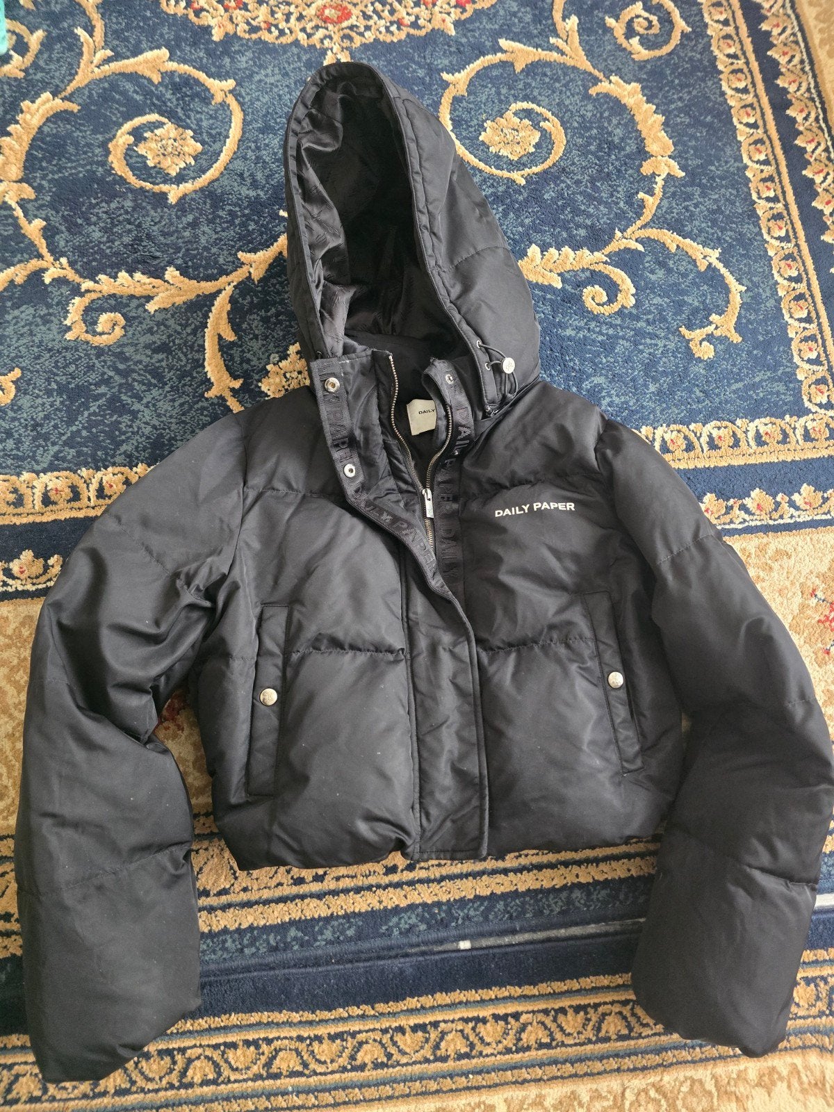 Daily Paper Dames Jas XS Zwart Puffer Jacket, Zwart, Daily Paper, Ophalen of Verzenden, Zo goed als nieuw