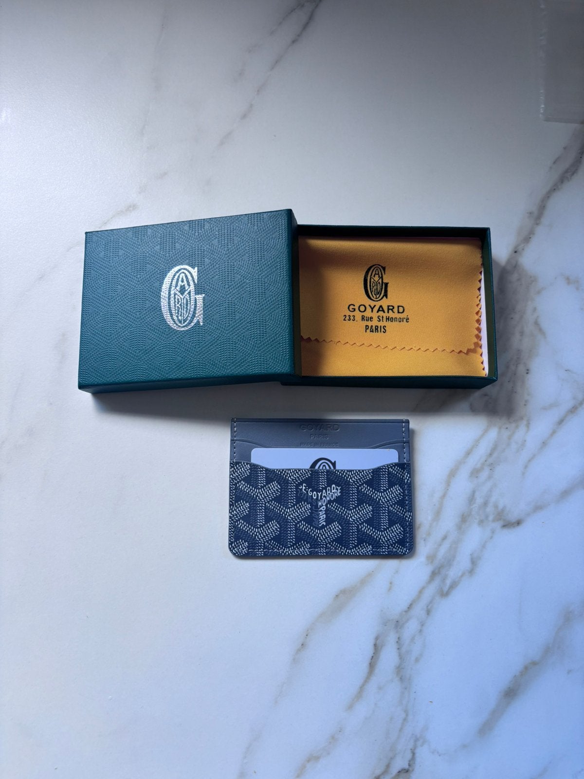 Goyard pasjeshouder- Grijs, Sieraden, Tassen en Uiterlijk, Portemonnees, Ophalen of Verzenden, Zo goed als nieuw, Grijs