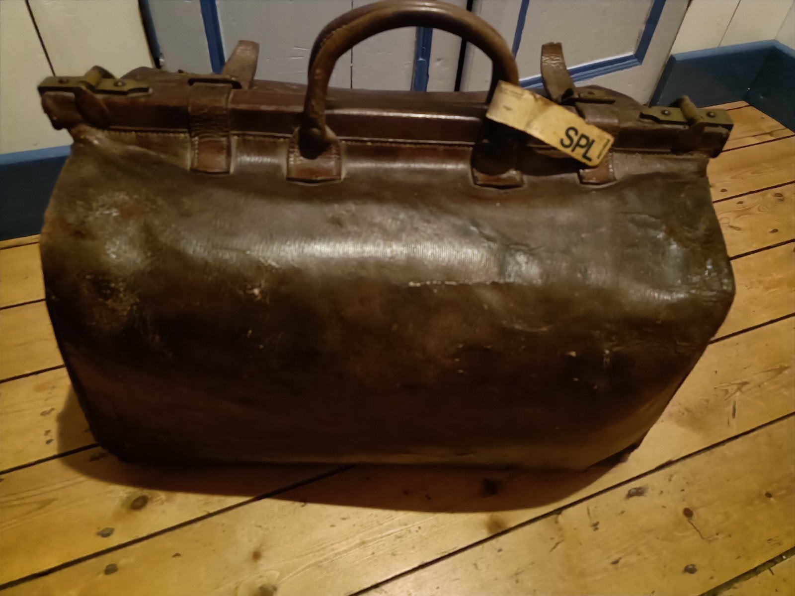 antieke grote gladstone tas, Ophalen of Verzenden