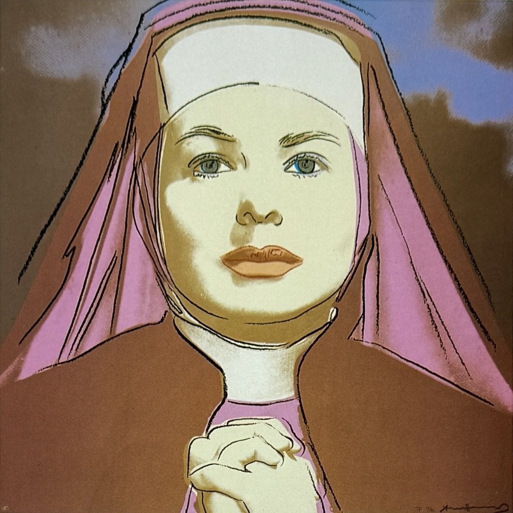 103. Kunstprent, Andy Warhol - "Portrait of Ingrid Bergman", Ophalen of Verzenden