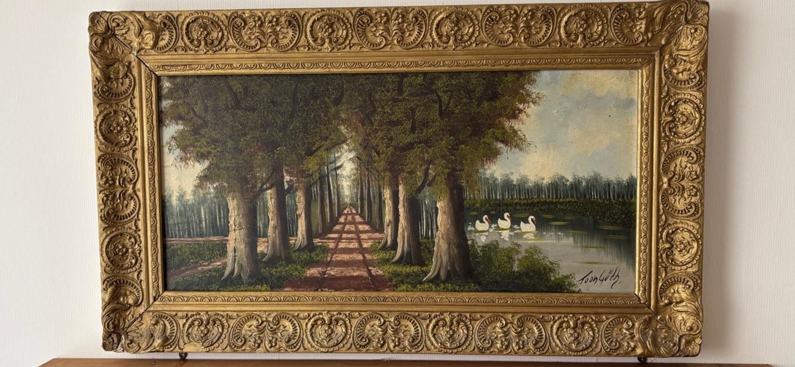 Mooi schilderij van Toon Güth, Antiek en Kunst, Ophalen, Nederlandse school, Landschap