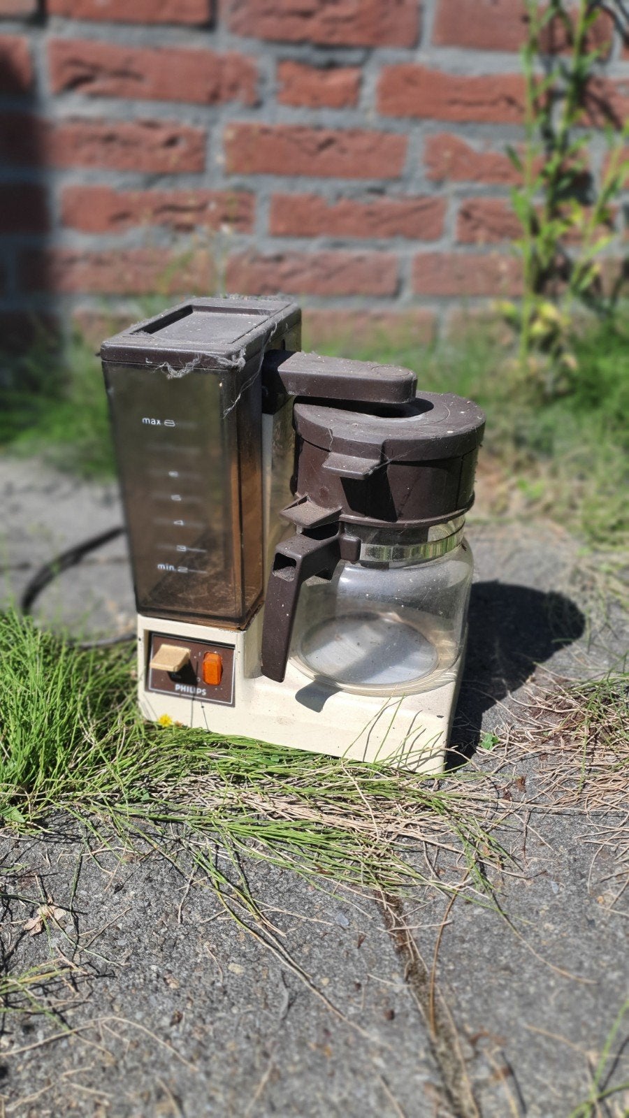 Oude Philips koffiezetapparaat - Vintage design, Ophalen, Koffiemachine, Gemalen koffie, Niet werkend