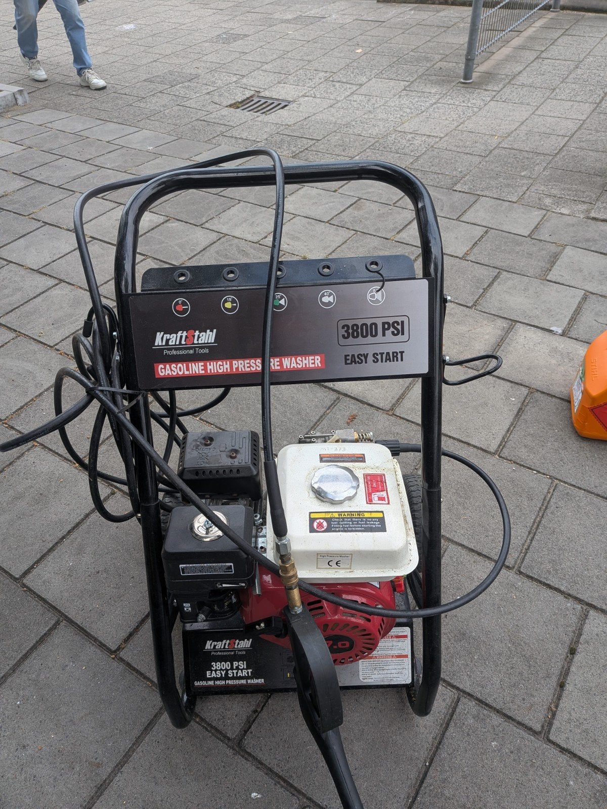 Kraftsthal Benzine Hogedrukreiniger 3800 PSI met lans, Ophalen, Gebruikt, Benzine, Kraftsthal