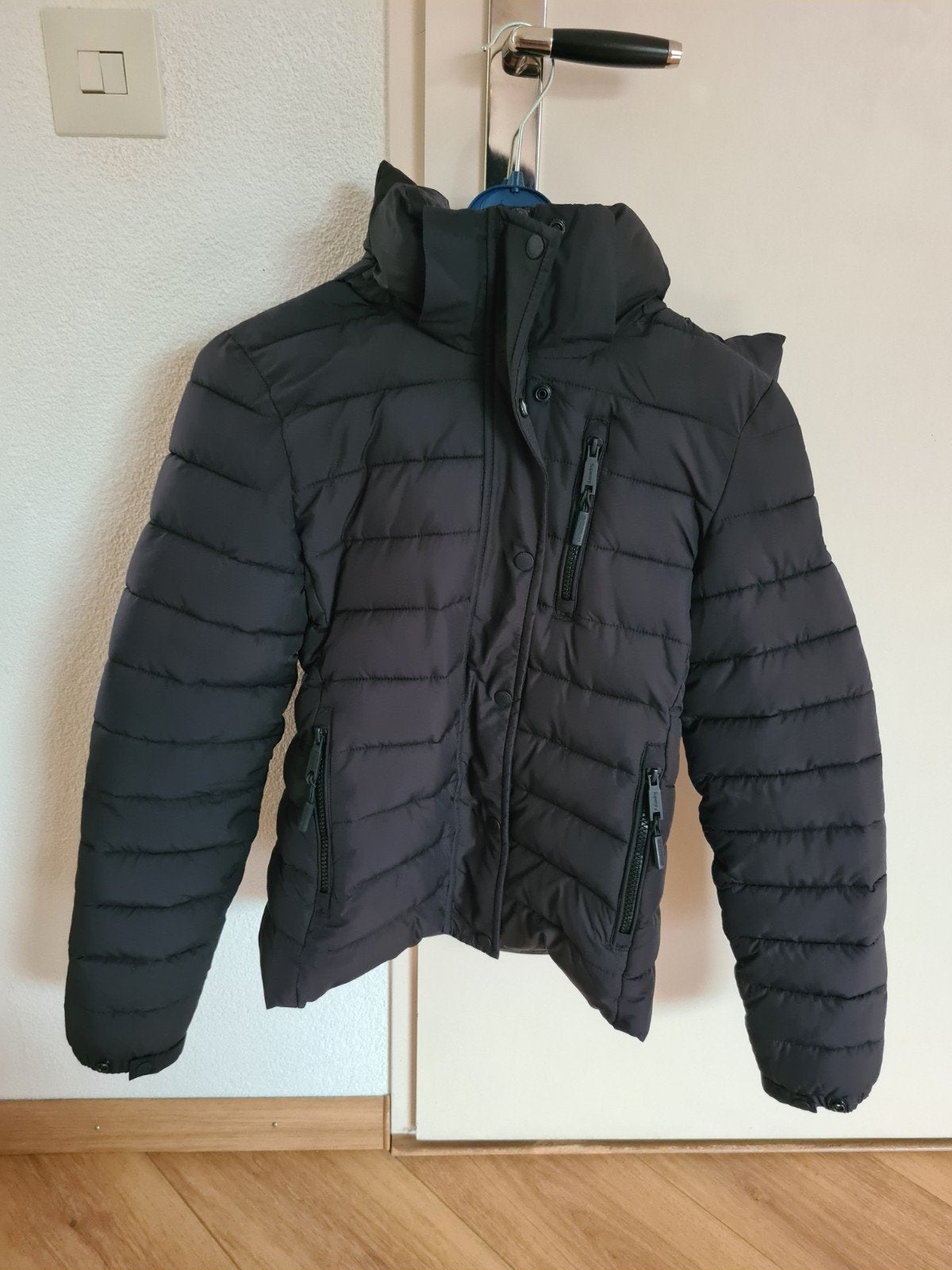 Superdry Fuji winterjas maat 34, Superdry, Zwart, Ophalen of Verzenden, Zo goed als nieuw