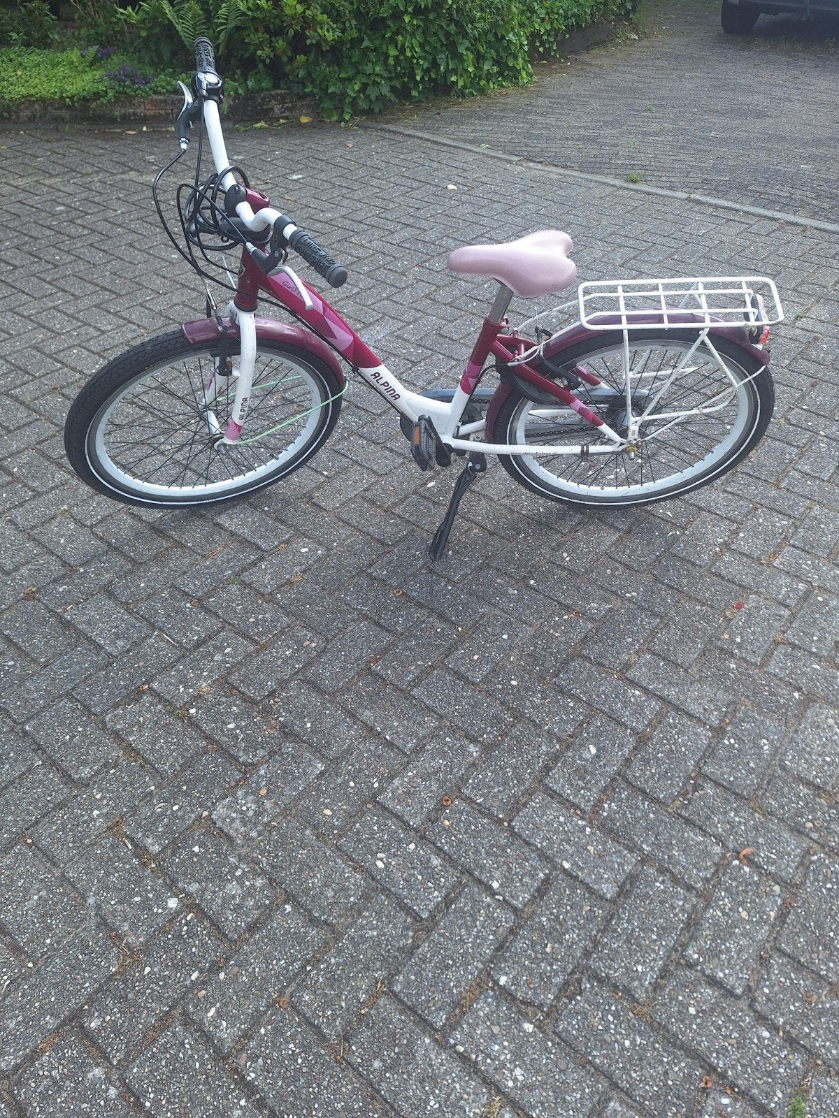 Alpina kinderfiets 20 inch - roze/wit, Ophalen of Verzenden, Gebruikt, 20 inch of meer