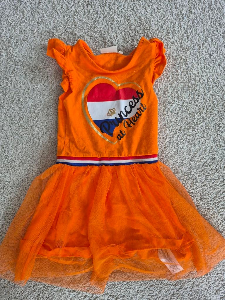 Koningsdagjurk - 110/116, Ophalen, Zo goed als nieuw, Maat 34 (XS) of kleiner, Carnaval