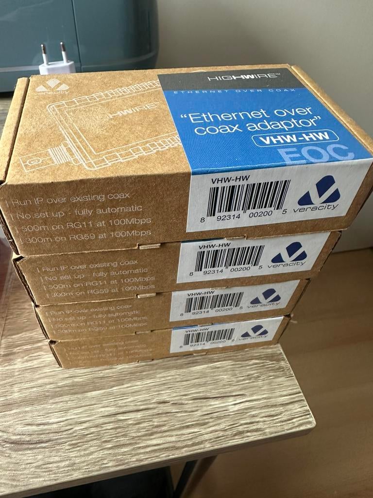 Veracity Highwire Ethernet over Coax Adapter VHW-HW nieuw!, Ophalen of Verzenden, Nieuw