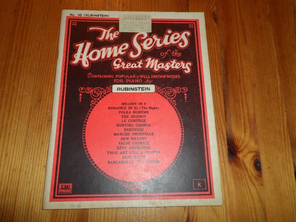 The home series of the great masters - rubinstein, Muziek en Instrumenten, Bladmuziek, Gebruikt, Klassiek, Ophalen of Verzenden