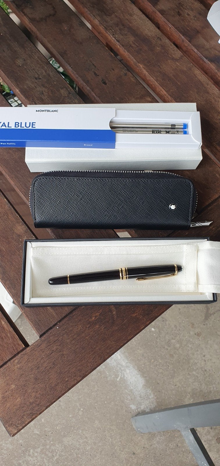 Montblanc Meisterstuck rollerball, gold (13,5 cm), Ophalen, Zo goed als nieuw, Mont Blanc