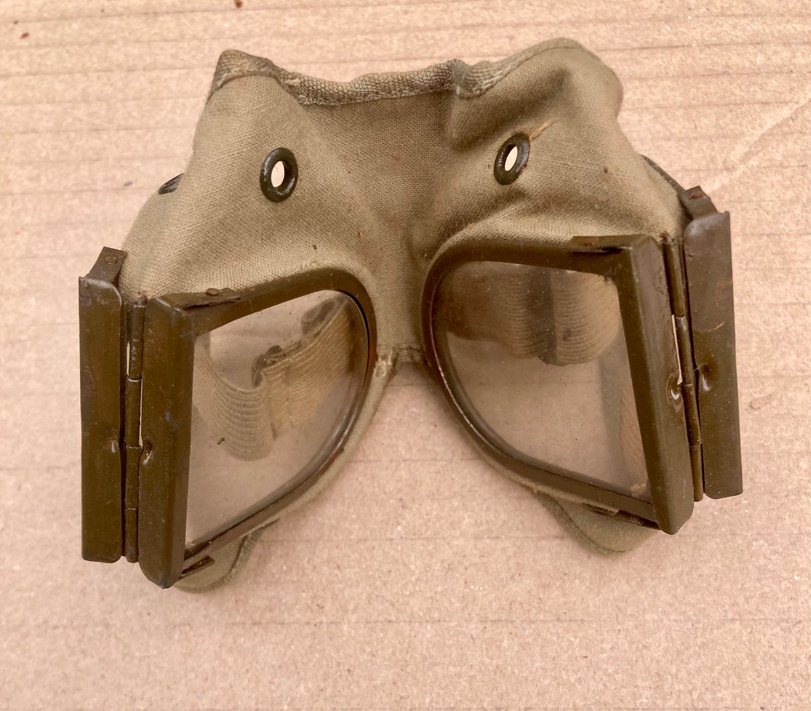 Originele Japanse WW2 stofbril / goggles in foedraal, Ophalen of Verzenden