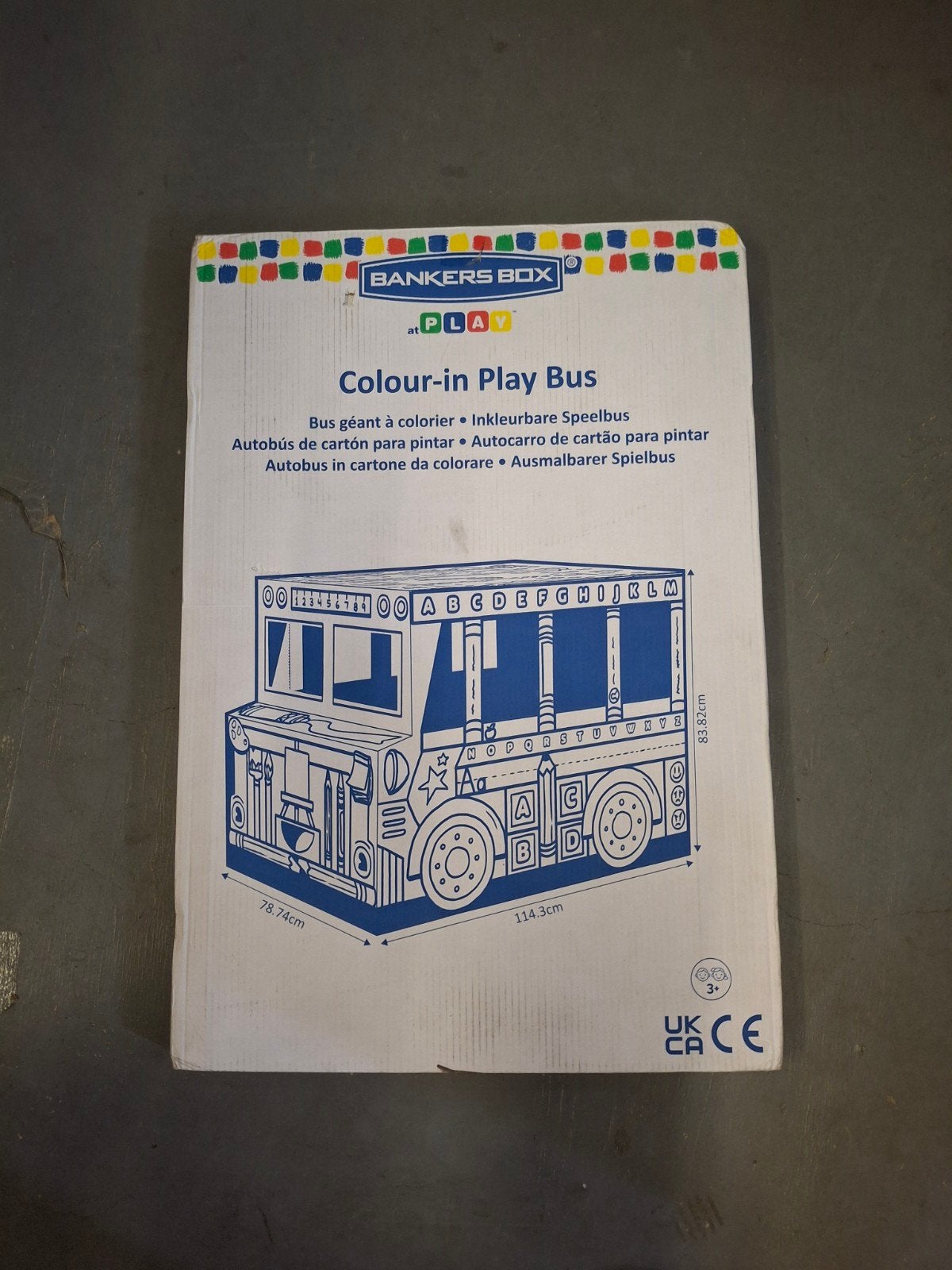 Bankers Box Colour-in Play Bus - Inkleurbare Speelbus, Jongen of Meisje, Nieuw, Ophalen of Verzenden, Nvt