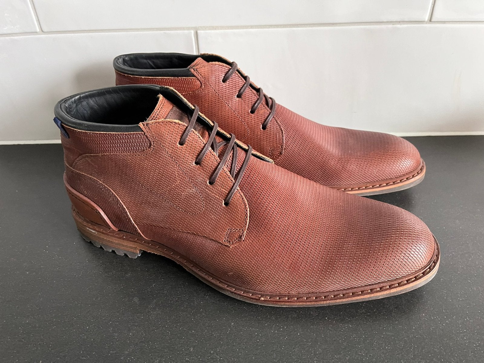 Floris van Bommel herenschoenen maat 9.5 / 43.5 H nieuw, Bruin, Floris, Boots, Floris