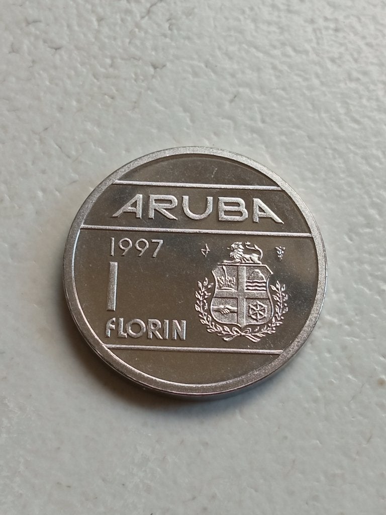 Aruba 1 florin 1997., Ophalen of Verzenden, Noord-Amerika, Losse munt