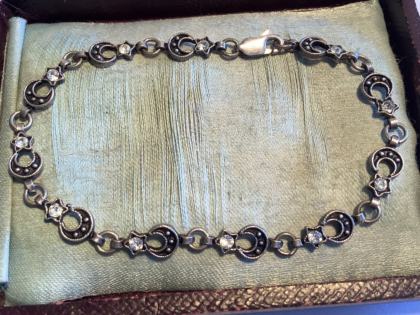 OPVALLENDE 925 ZILVEREN ARMBAND MET WITTE EDELSTENEN, Verzenden, Zilver, Armband