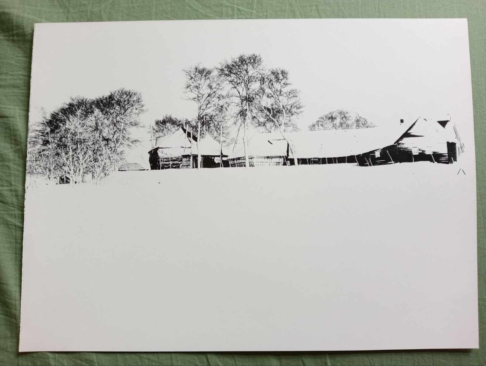 Aart Klein fotoprint Huizen met bomen, Ophalen of Verzenden