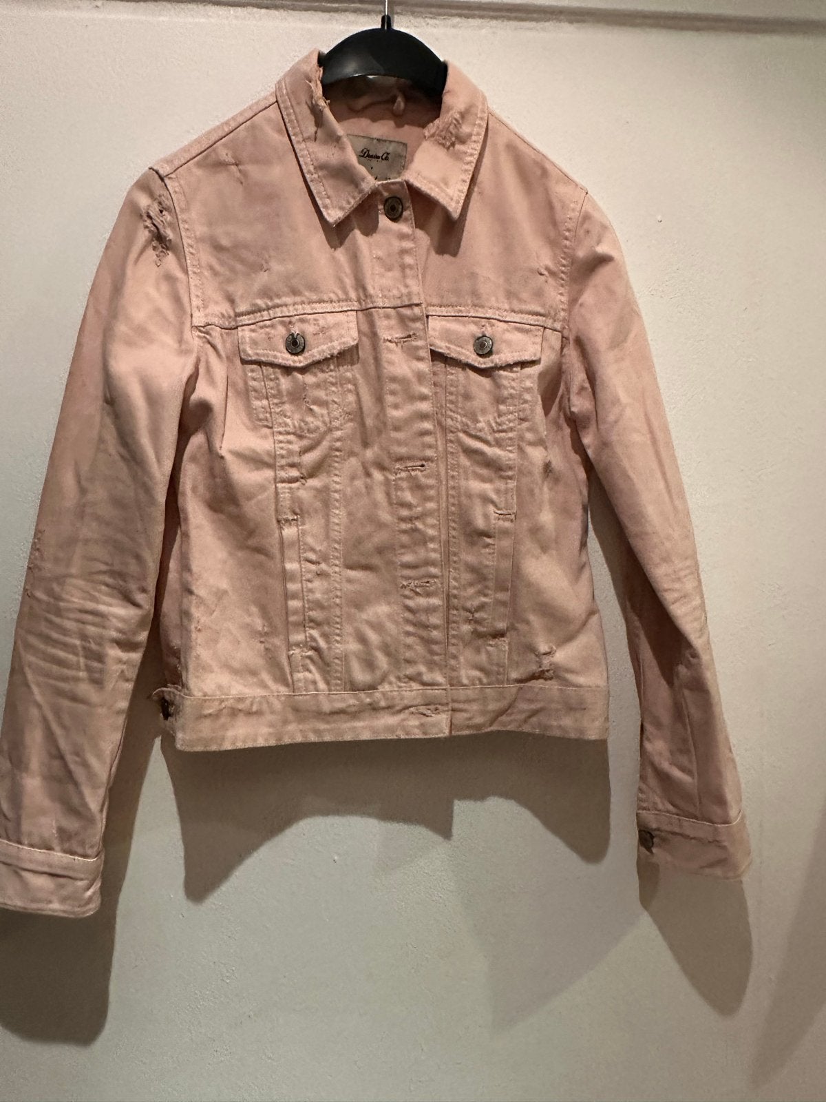 Roze spijkerjasje, Ophalen of Verzenden, Gedragen, Maat 38/40 (M), Roze