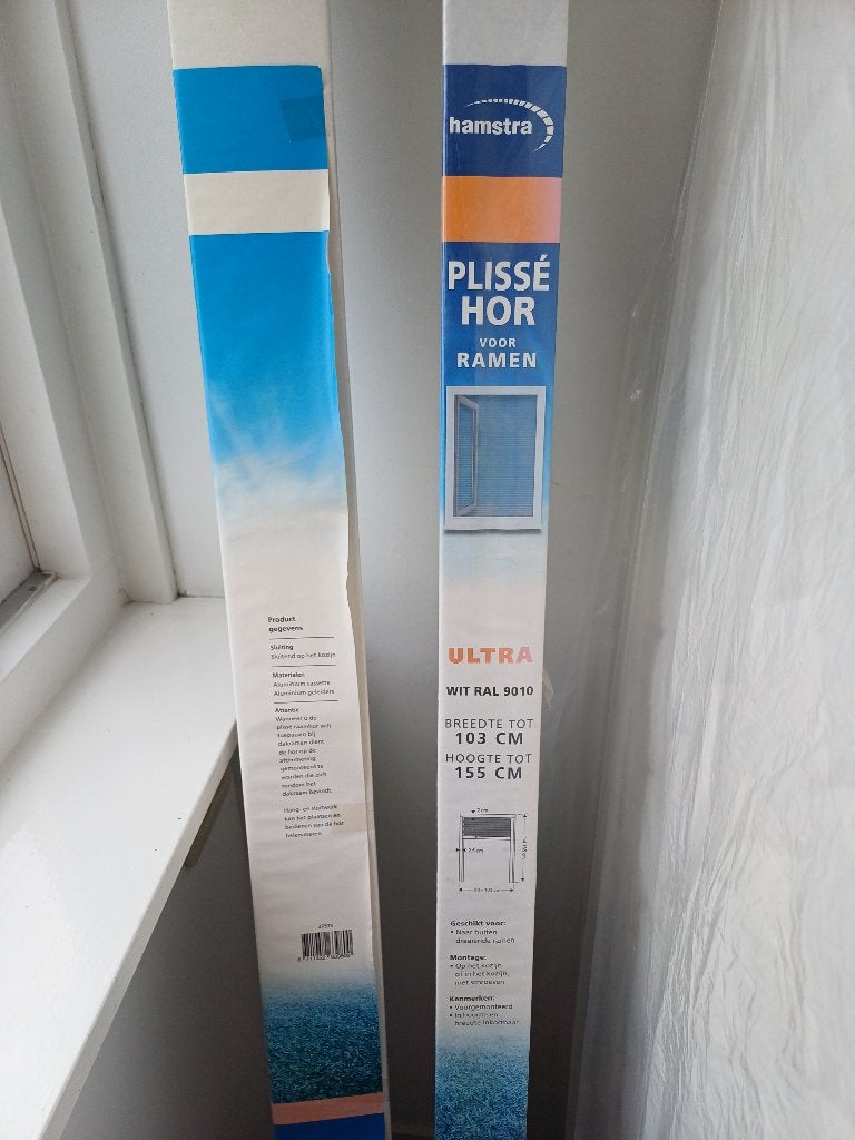 Plissé hor raam, Ophalen, 80 tot 120 cm, 120 tot 160 cm, Nieuw
