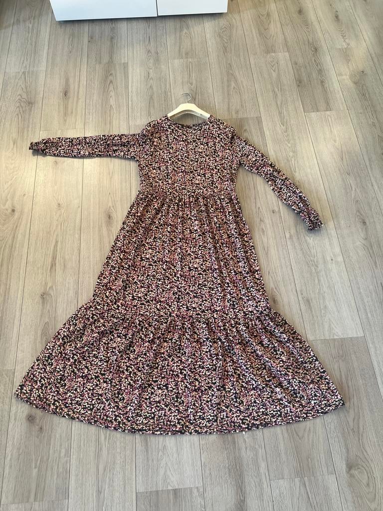 Bloemenprint Maxi Jurk - Lange Mouwen, Maat 38/40 (M), Overige kleuren, Ophalen of Verzenden, Zo goed als nieuw