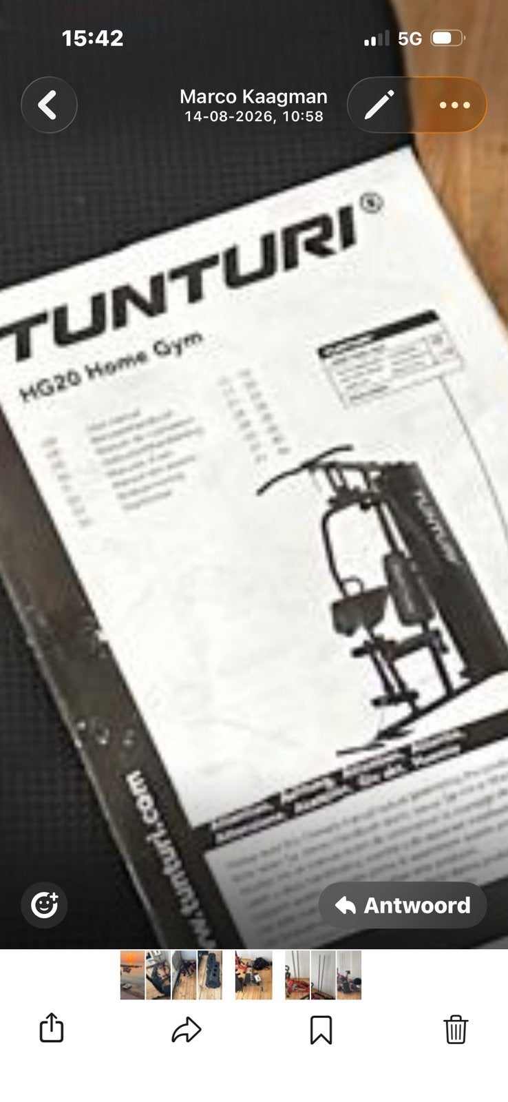 Tunturi HG 20 Home Gym, Ophalen, Zo goed als nieuw, Krachtstation