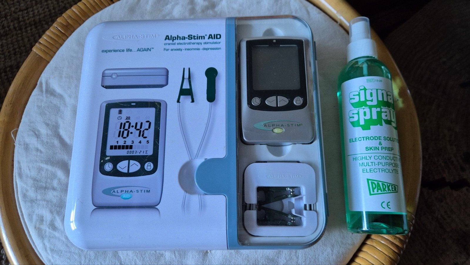 Alpha-Stim AID compleet met nieuwe pads en 250 ml vloeistof, Ophalen of Verzenden, Gebruikt, Overige typen