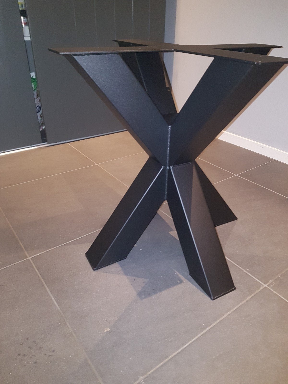 Stalen X-poot matrixpoot spinpoot eetkamertafel, Ophalen, Tafelpoot, 50 tot 100 cm, Nieuw