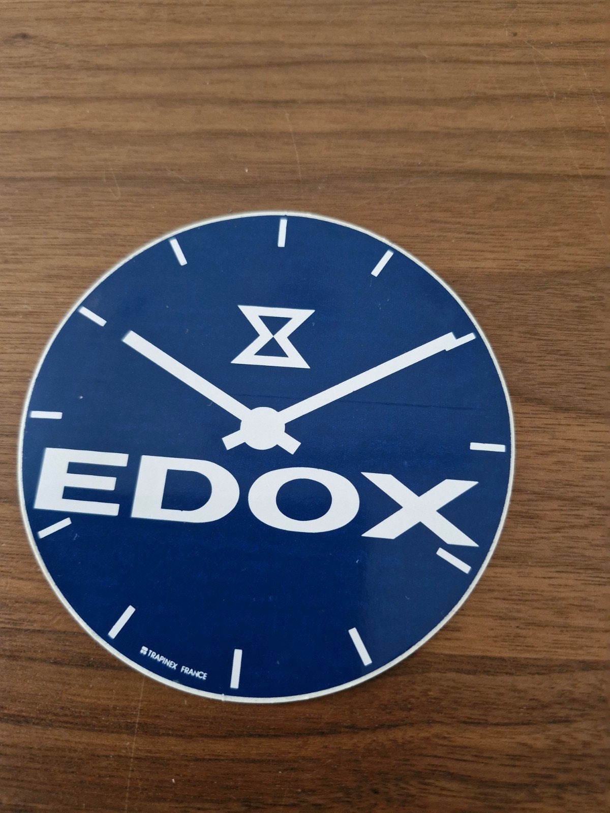 11506 Vintage Edox Horloge Sticker - Trapinex France, Ophalen of Verzenden, Zo goed als nieuw