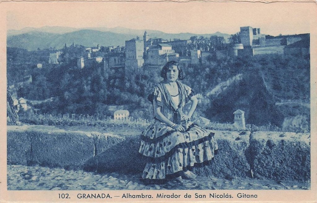 703-232-017 Granada Alhambra Mirador De San Nicolas Gitana, Verzenden, Voor 1920, Spanje