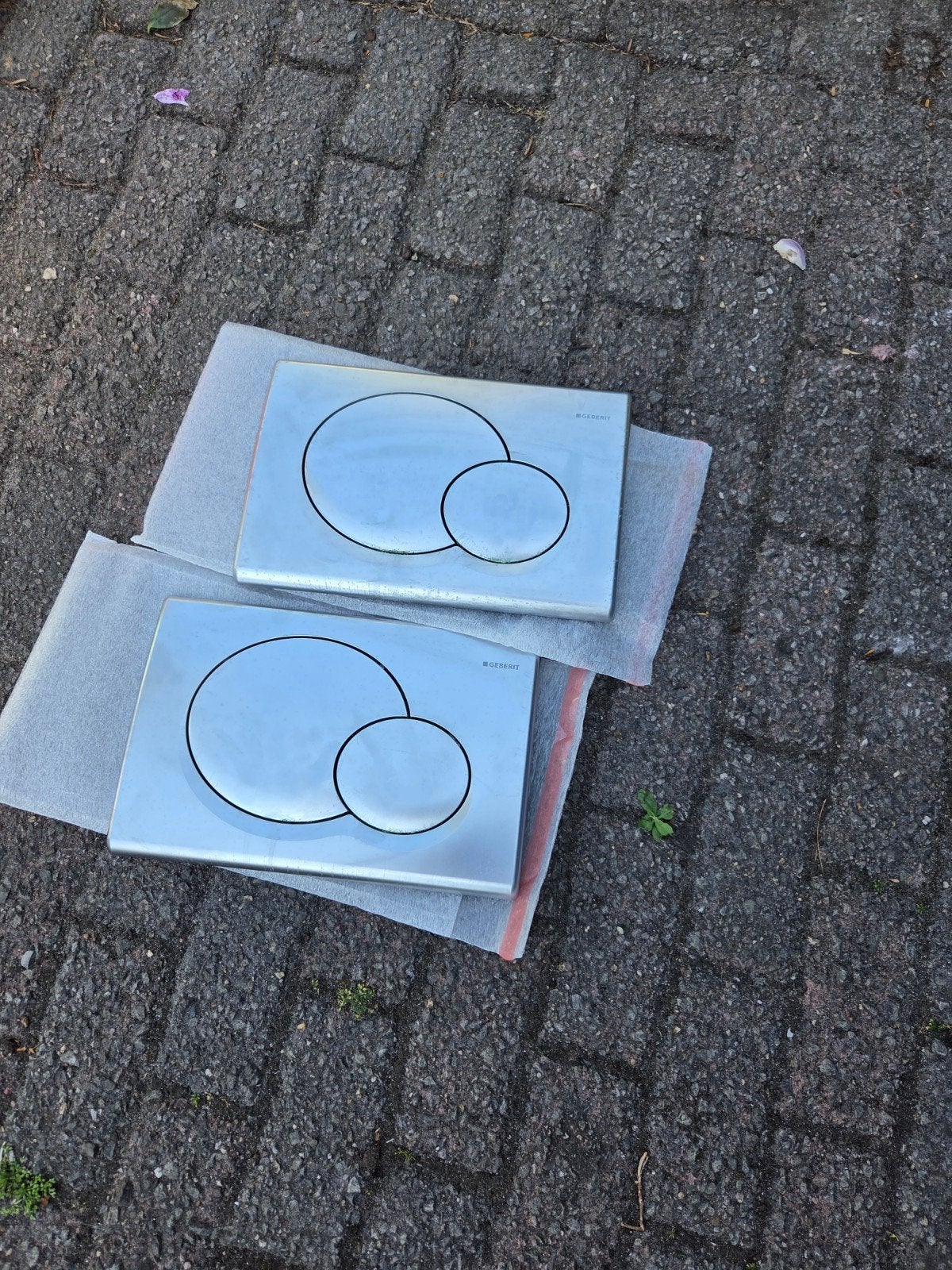 Geberit Sigma20 bedieningsplaat chroom voor toilet, Ophalen of Verzenden, Gebruikt, Chroom, Toilet