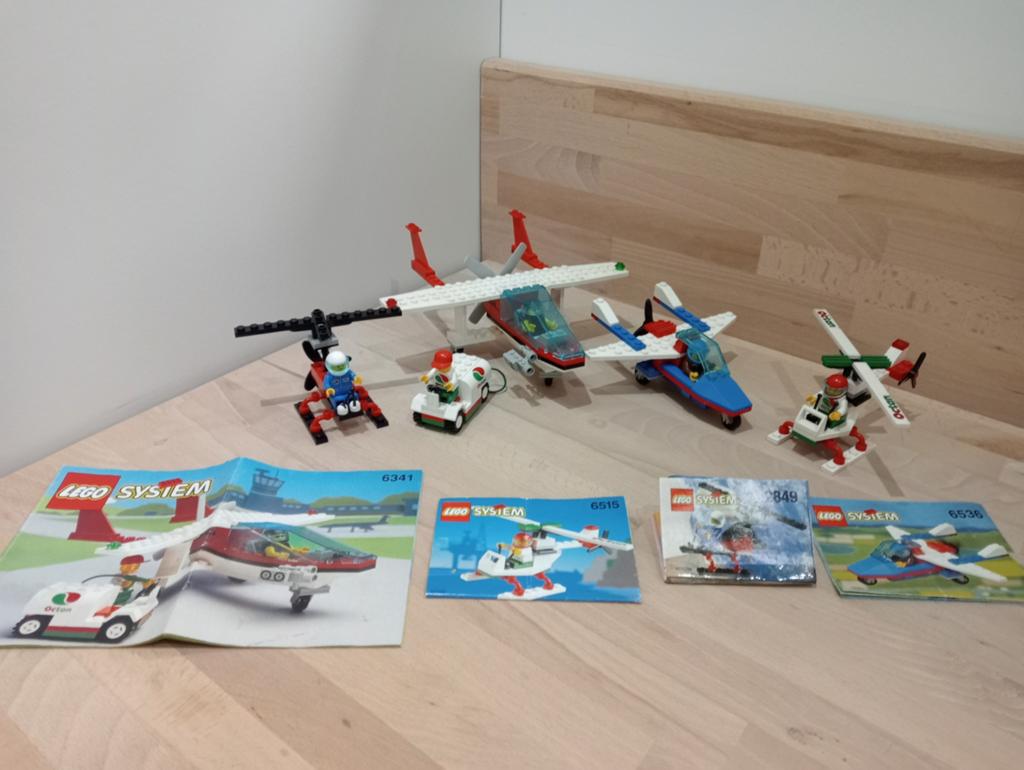 lego vliegtuig helicopter 6536-2849-6515-6341, Kinderen en Baby's, Speelgoed | Duplo en Lego, Lego, Ophalen of Verzenden, Complete set