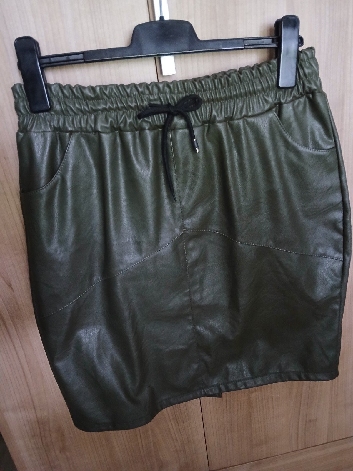 New Collection Leger groen nappa rokje maat XL, Maat 46/48 (XL) of groter, Ophalen of Verzenden, Zo goed als nieuw, Boven de knie