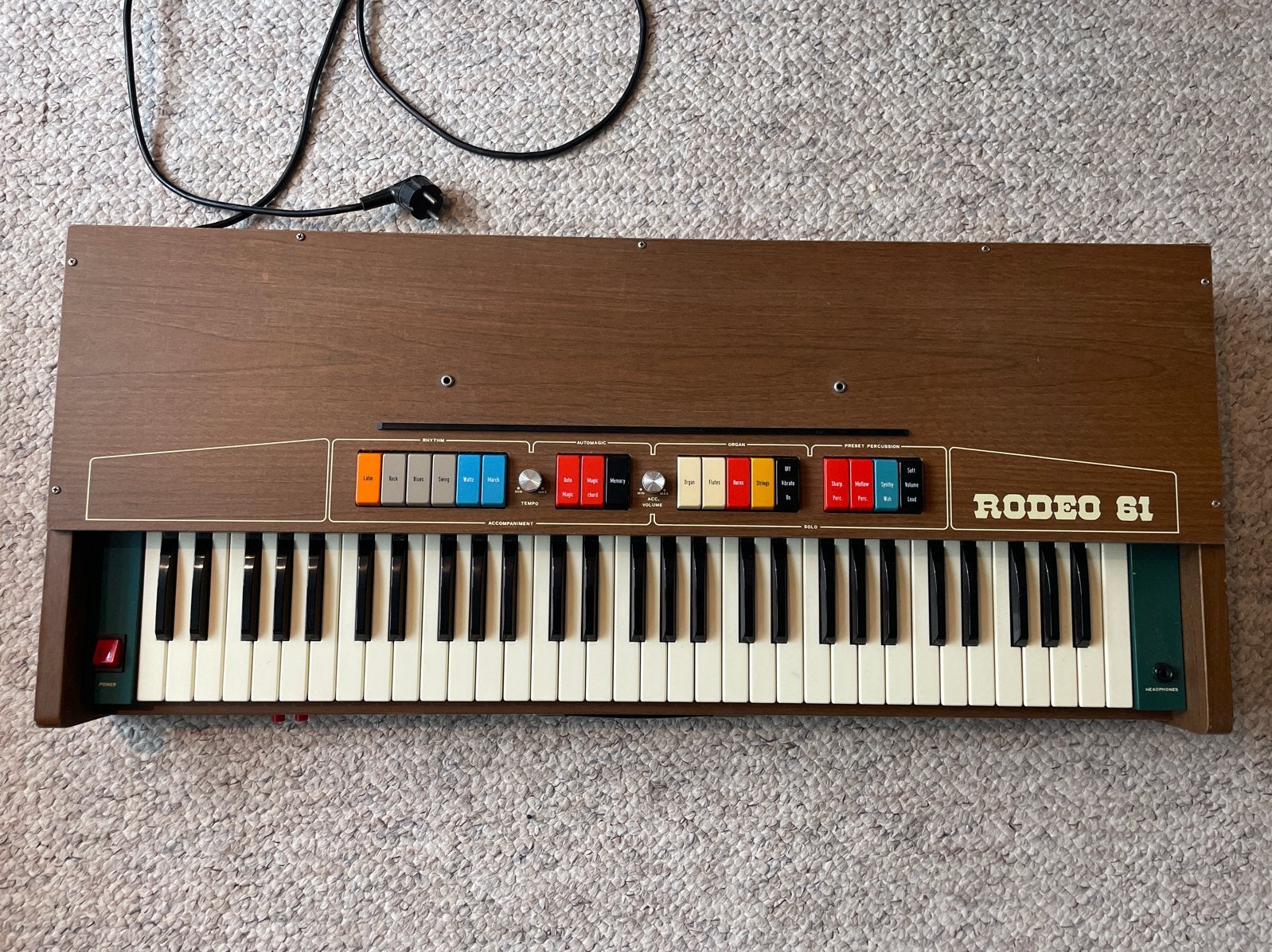 Vintage GEM Rodeo 61 Orgel - Goede staat, Muziek en Instrumenten, Ophalen, Gebruikt, 1 klavier, Orgel