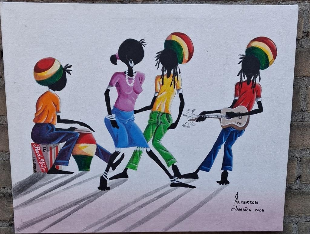 Jamaica fun. Anderson.  Jamaica. 2009. Acryl/doek., Ophalen