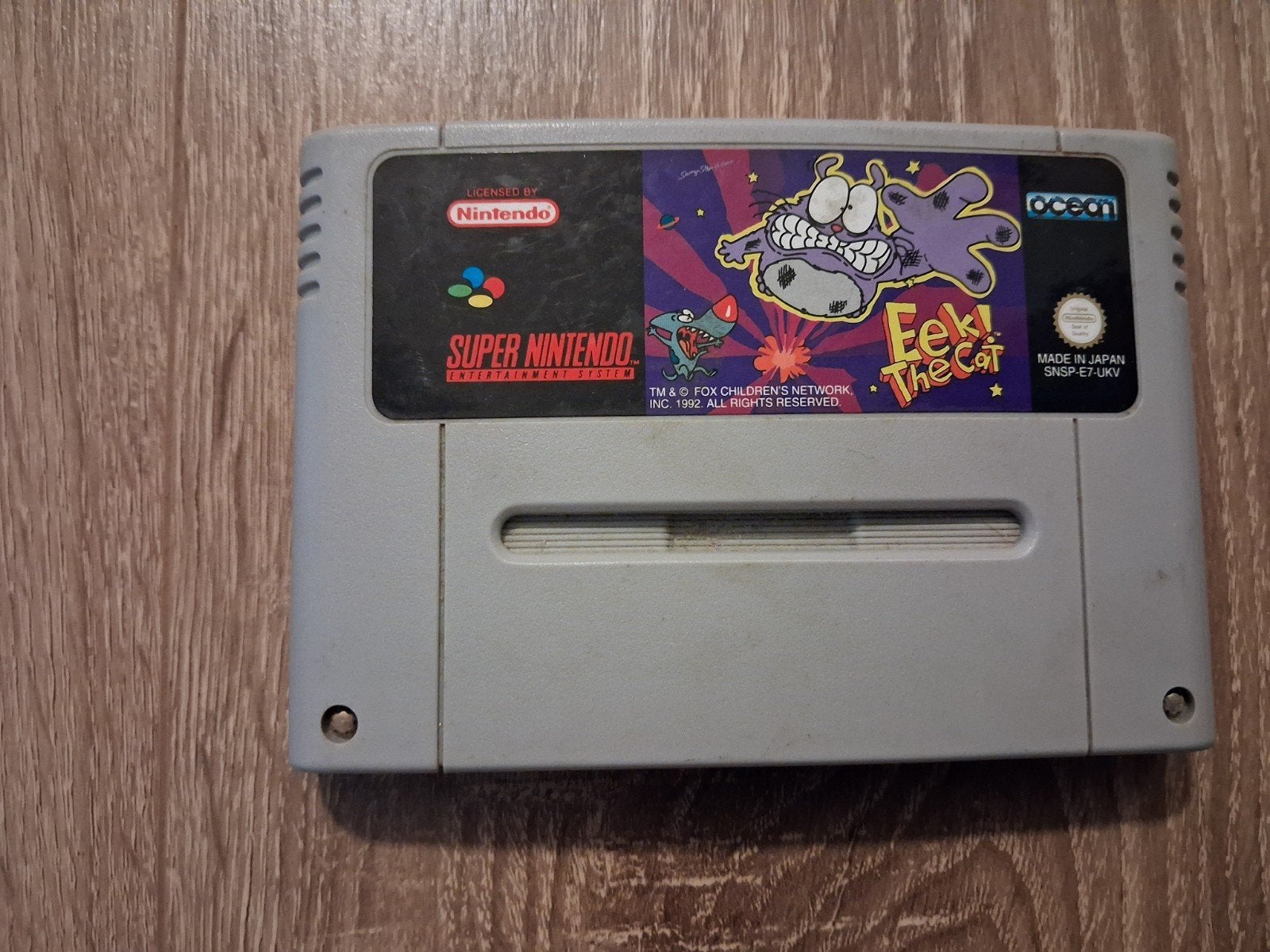 Eek! The Cat Super Nintendo (SNES) Game Cartridge, Gebruikt, 1 speler, Ophalen of Verzenden, Platform