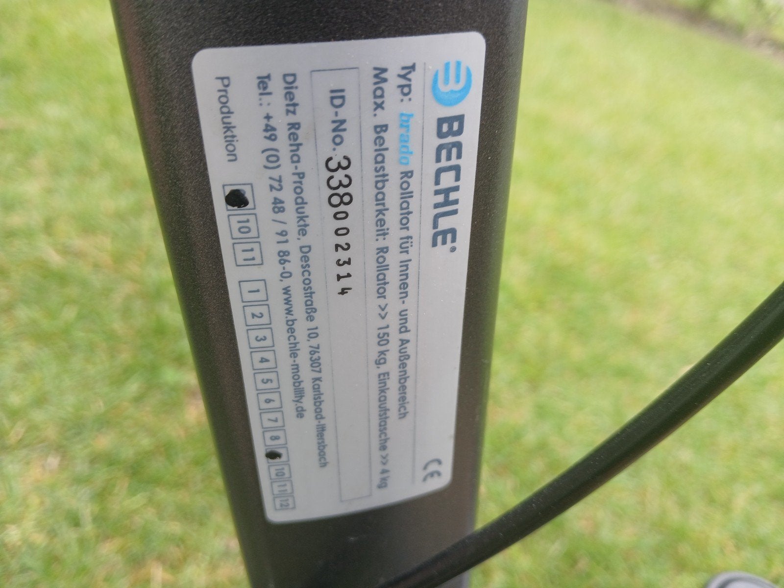 Rollator S merk Bechle, Ophalen, Opvouwbaar, Gebruikt