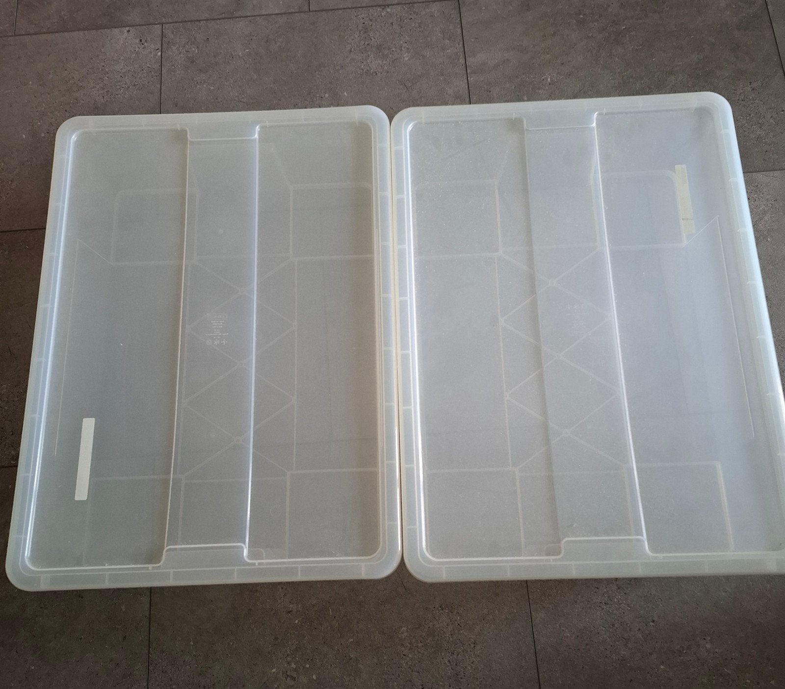 Bak met deksel (2 stuks) Ikea Samla, Ophalen, 75 tot 100 cm, 40 tot 60 cm, Minder dan 35 cm
